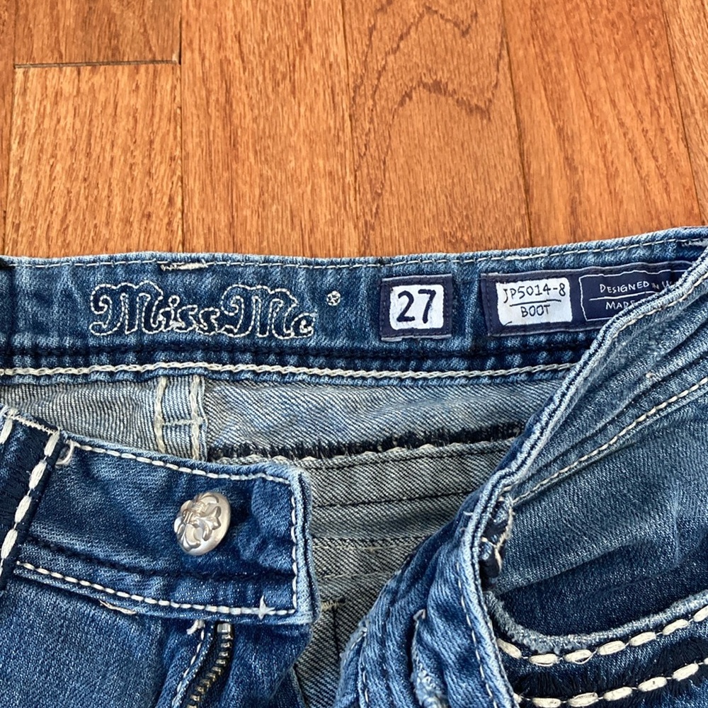 Miss Me Women's Boot Cut Blue Jeans - Picture 2 of 4